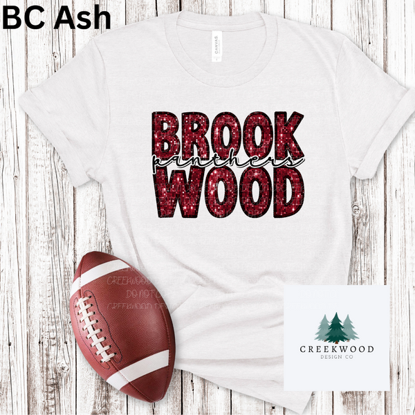 Brookwood Panthers Faux Sequin/Embroidery Design