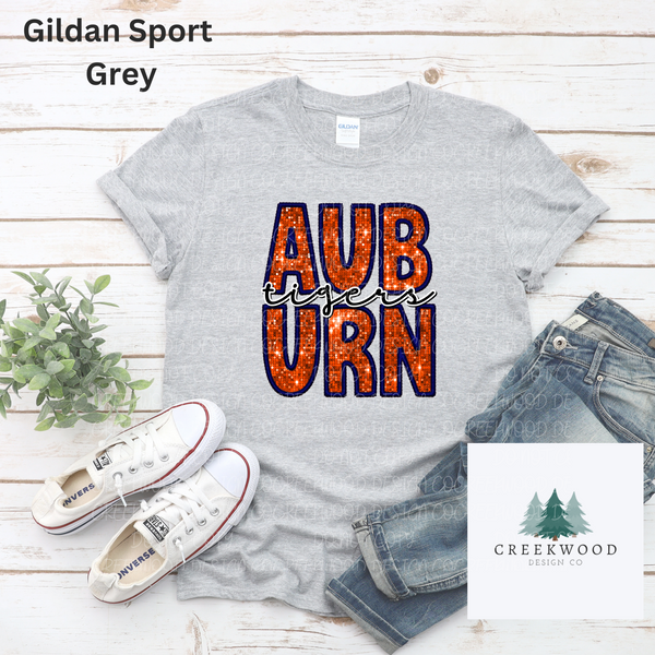 Auburn Faux Sequin/Embroidery Design