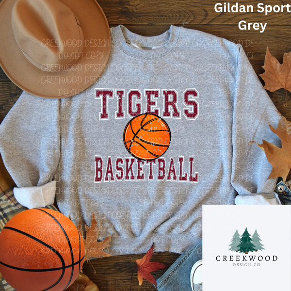 Tigers Basketball Distressed/No Distress