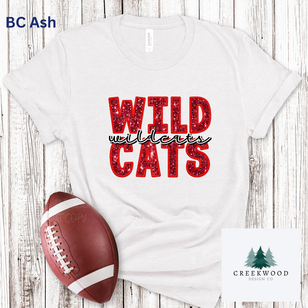 Wildcats Faux Sequin/Embroidery Design