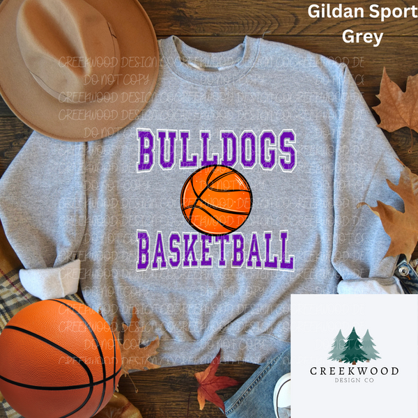 Bulldogs Basketball Distressed/No Distress