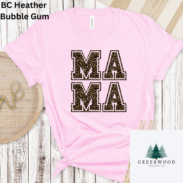 Mama Leopard Faux Sequin Design