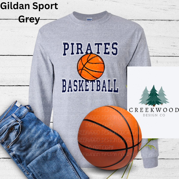 Pirates Basketball Distressed/No Distress