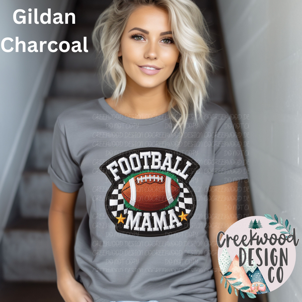 Football Mama Faux Patch Design