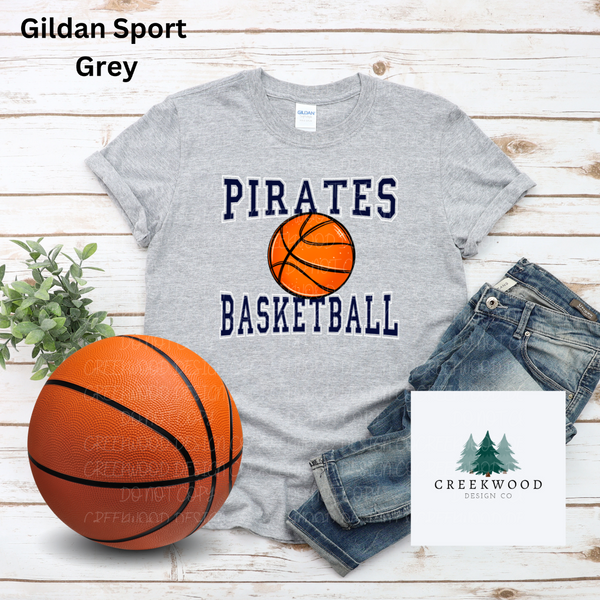 Pirates Basketball Distressed/No Distress