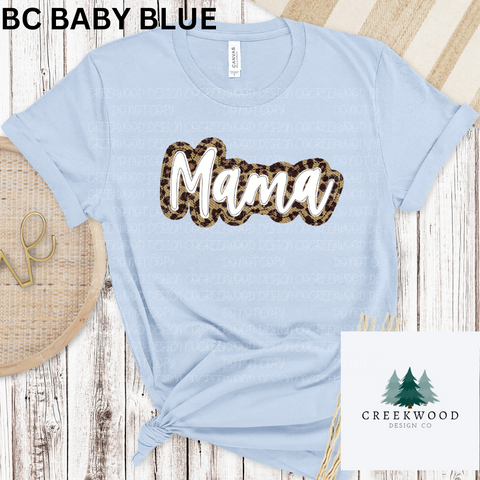 Mama Leopard Faux Applique Design