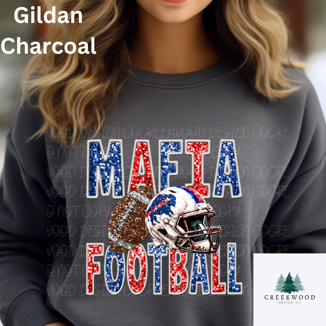 Mafia Football Faux Embroidery Design