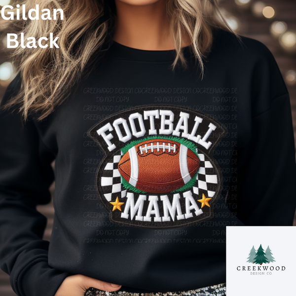 Football Mama Faux Patch Design