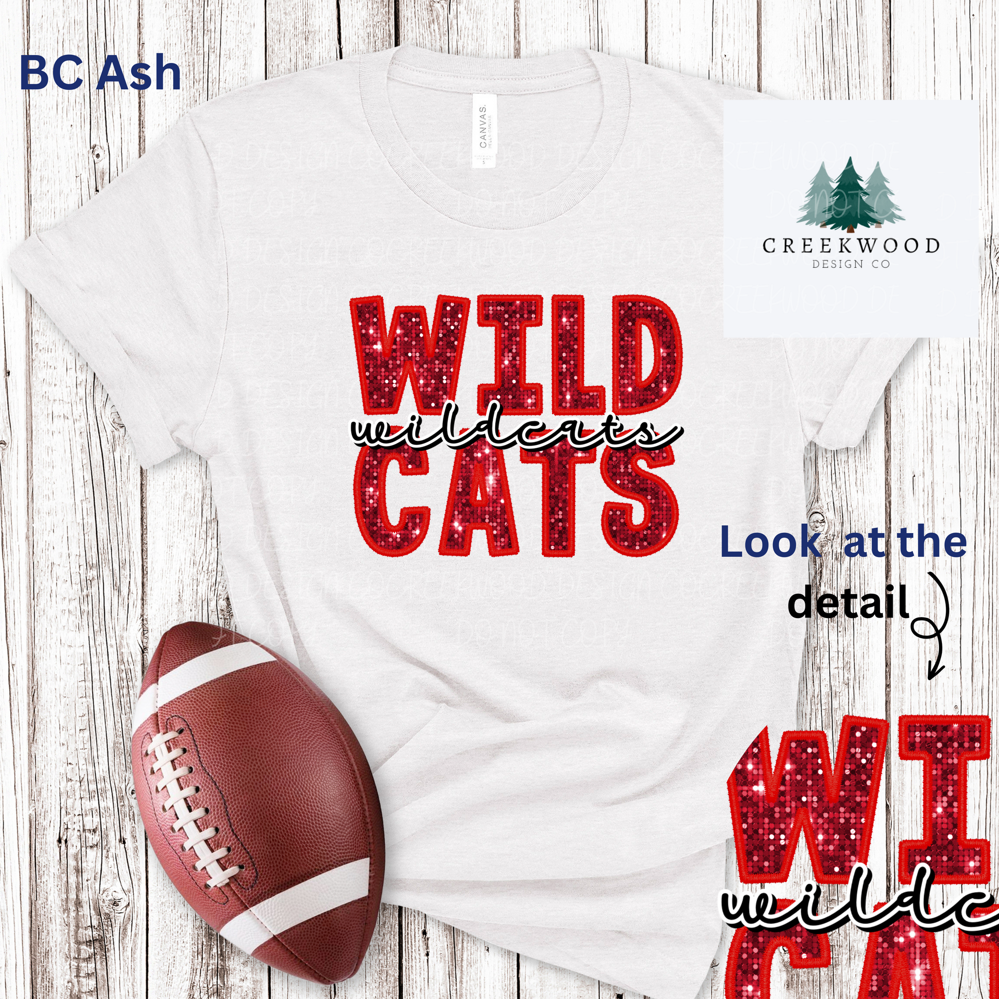 Wildcats Faux Sequin/Embroidery Design