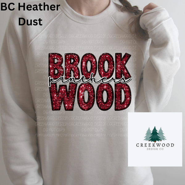 Brookwood Panthers Faux Sequin/Embroidery Design