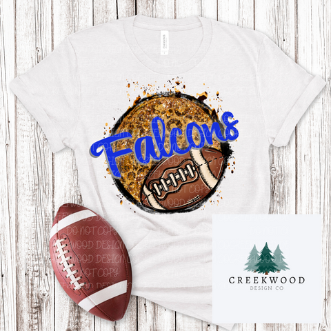 Leopard print Team Football designs DTF printed