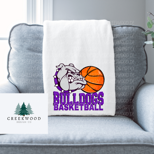 Bulldogs Basketball Plush Blanket