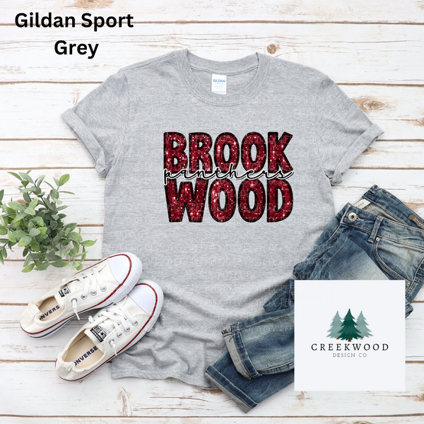 Brookwood Panthers Faux Sequin/Embroidery Design