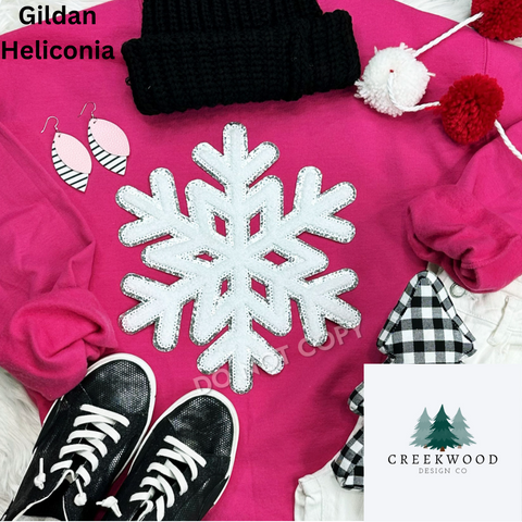 Snowflake Chenille Patch Sweatshirt