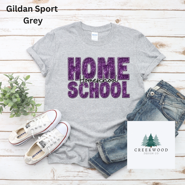 Homeschool Faux Sequin/Embroidery Design