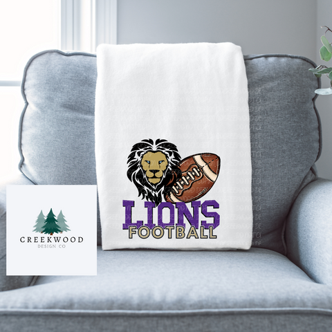 Lions Football Plush Blanket