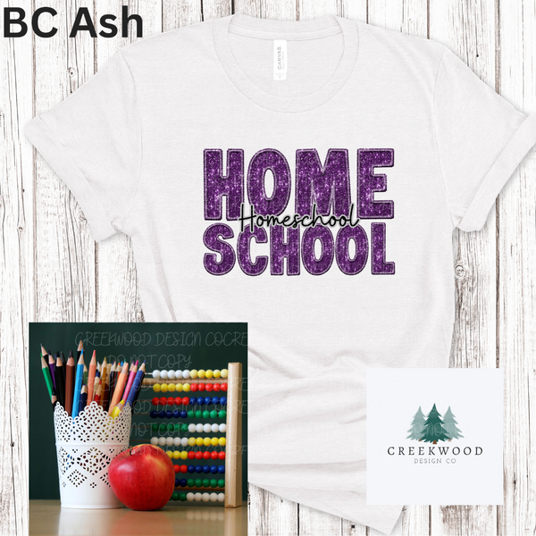 Homeschool Faux Sequin/Embroidery Design