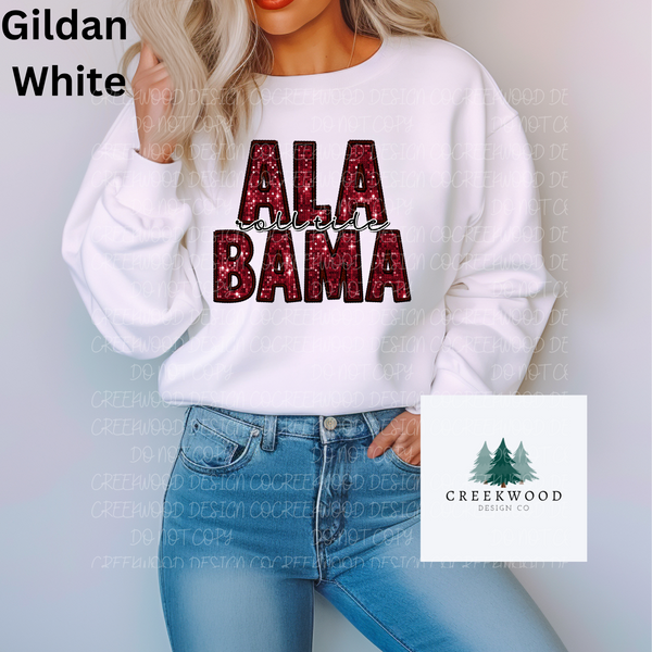 Alabama Faux Sequin/Embroidery Design