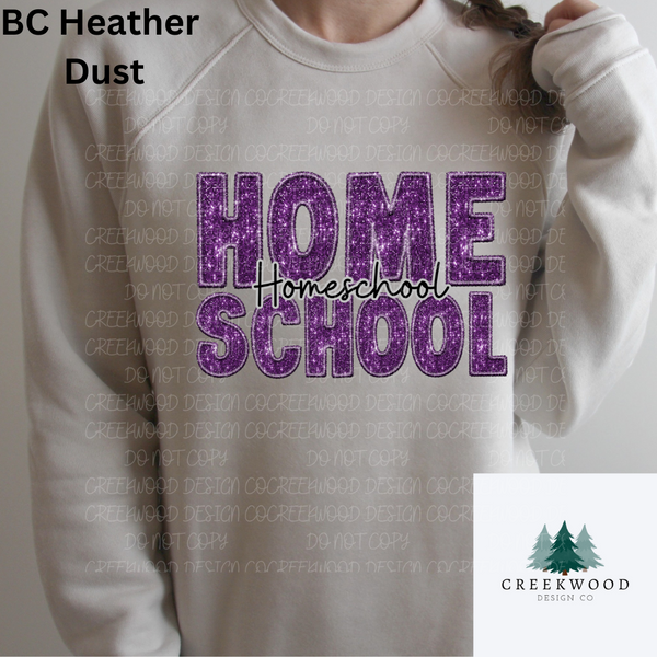 Homeschool Faux Sequin/Embroidery Design