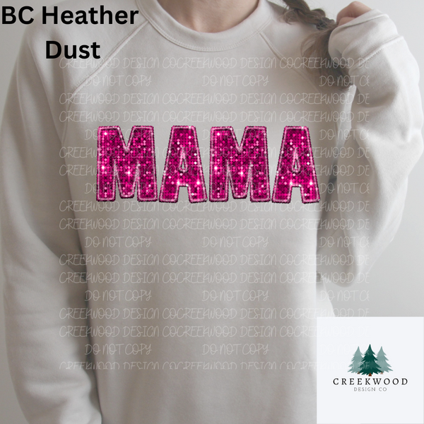 Mama Pink Faux Sequin/Embroidery Design