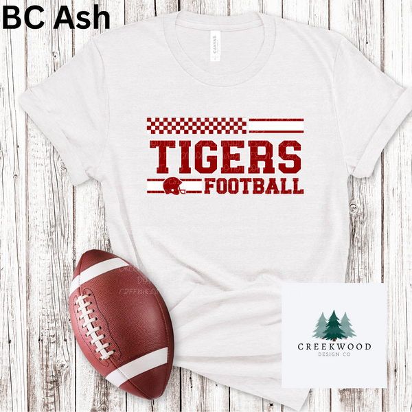 Tigers Football Checkerboard Design