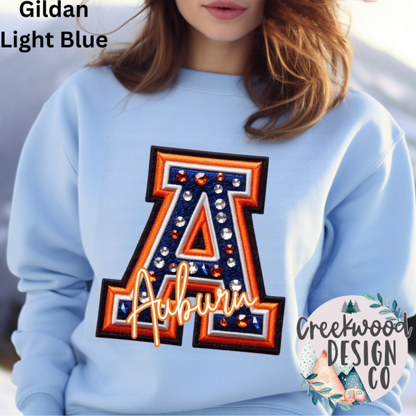 Auburn Faux Jeweled Design