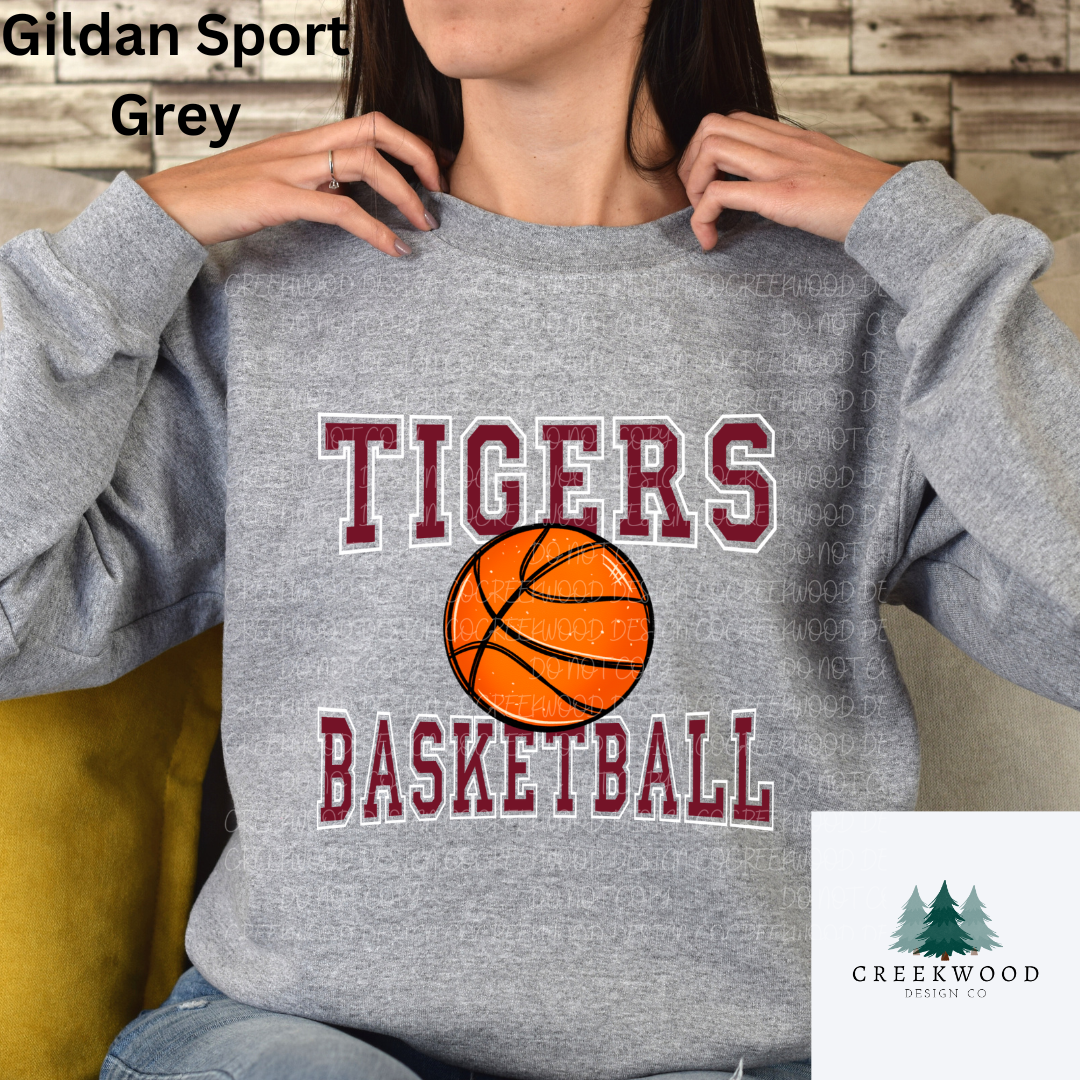 Tigers Basketball Distressed/No Distress