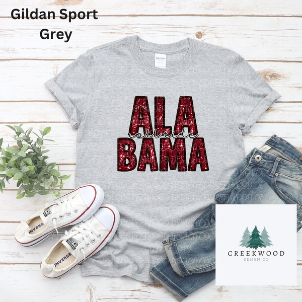 Alabama Faux Sequin/Embroidery Design