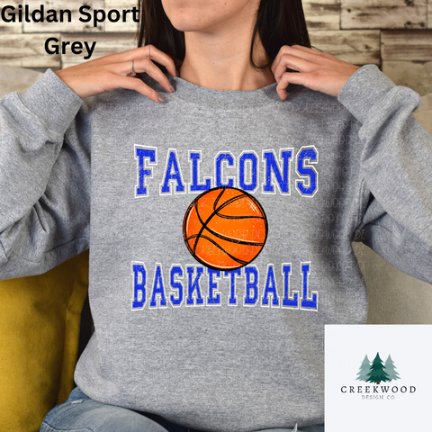 Falcons Basketball Distressed/No Distress