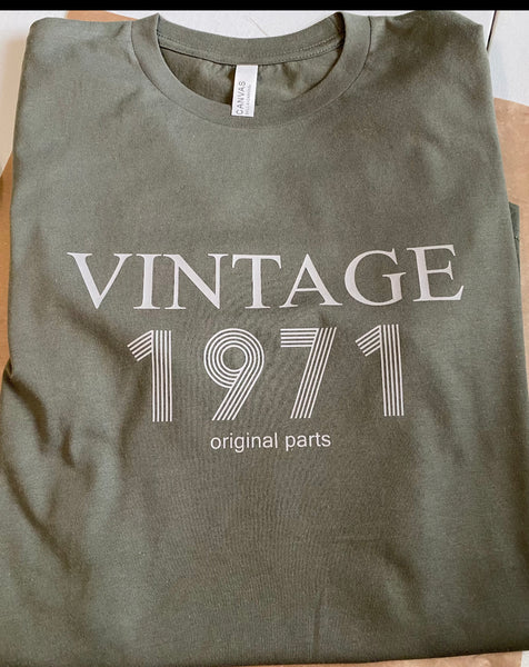 Vintage Tee or Sweatshirt with Custom Year-CDC102