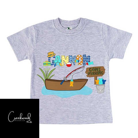 Personalized Fishing Tee- SD (Please add name to box)