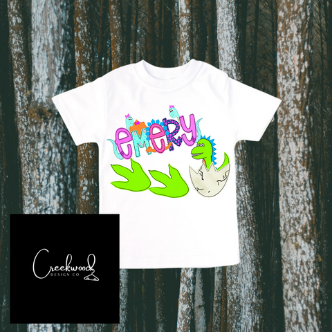 Dinosaur Name Designs-SD (Please add name to box and specify boy or girl font)