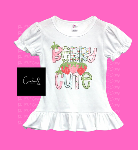 Berry Cute- Puff sleeve shirt