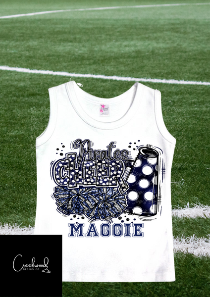 Pirate Cheer Tee/Tank-SD (For personalization add name to box)