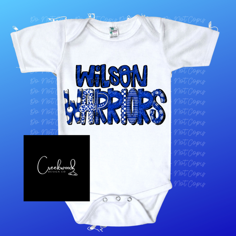 Wilson Warriors Onesie-SD baby