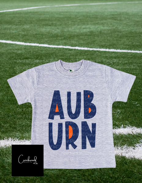 Auburn Tee Kid design