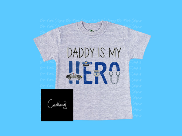 Police Hero Daddy/Mommy tee/tank -SD