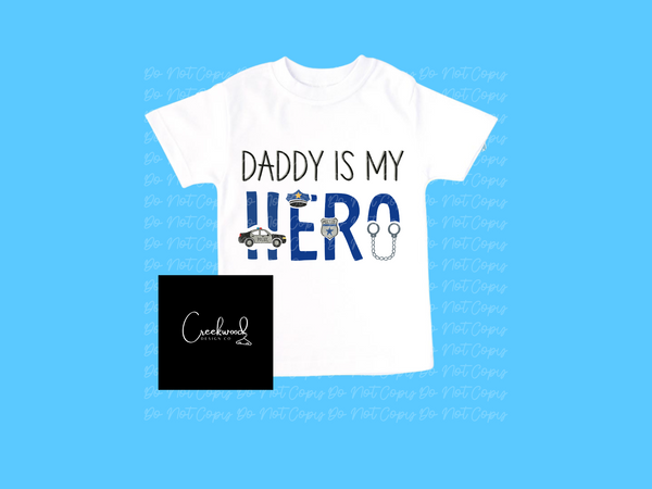 Police Hero Daddy/Mommy tee/tank -SD