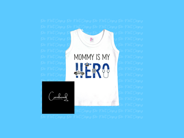 Police Hero Daddy/Mommy tee/tank -SD