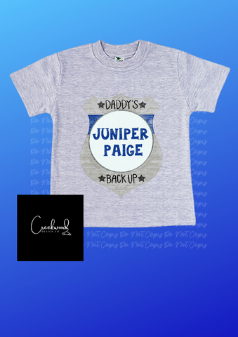 Daddy's Backup Kid tee- Please add name to box for personalization