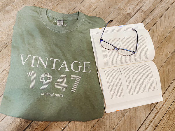 Vintage Tee or Sweatshirt with Custom Year-CDC102