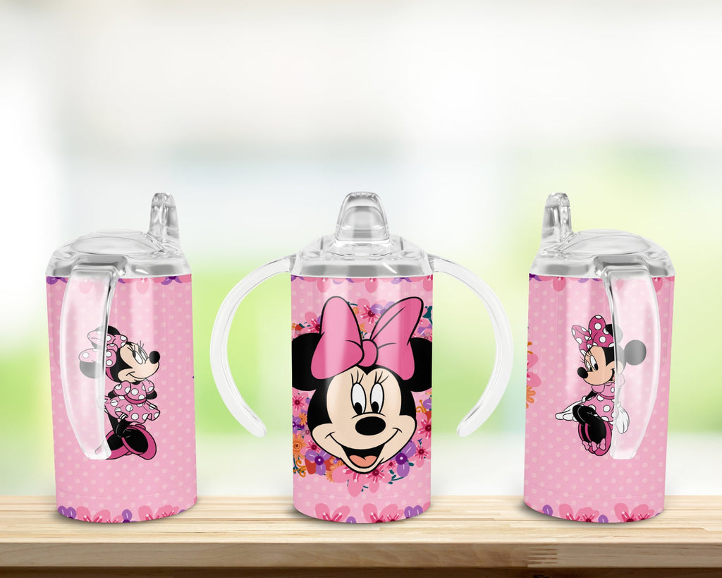 Personalized Kids Sippy Cups Minnie Mouse Sippy Cup Minnie Mouse  Personalized Cups Minnie Mouse Kids Cups 